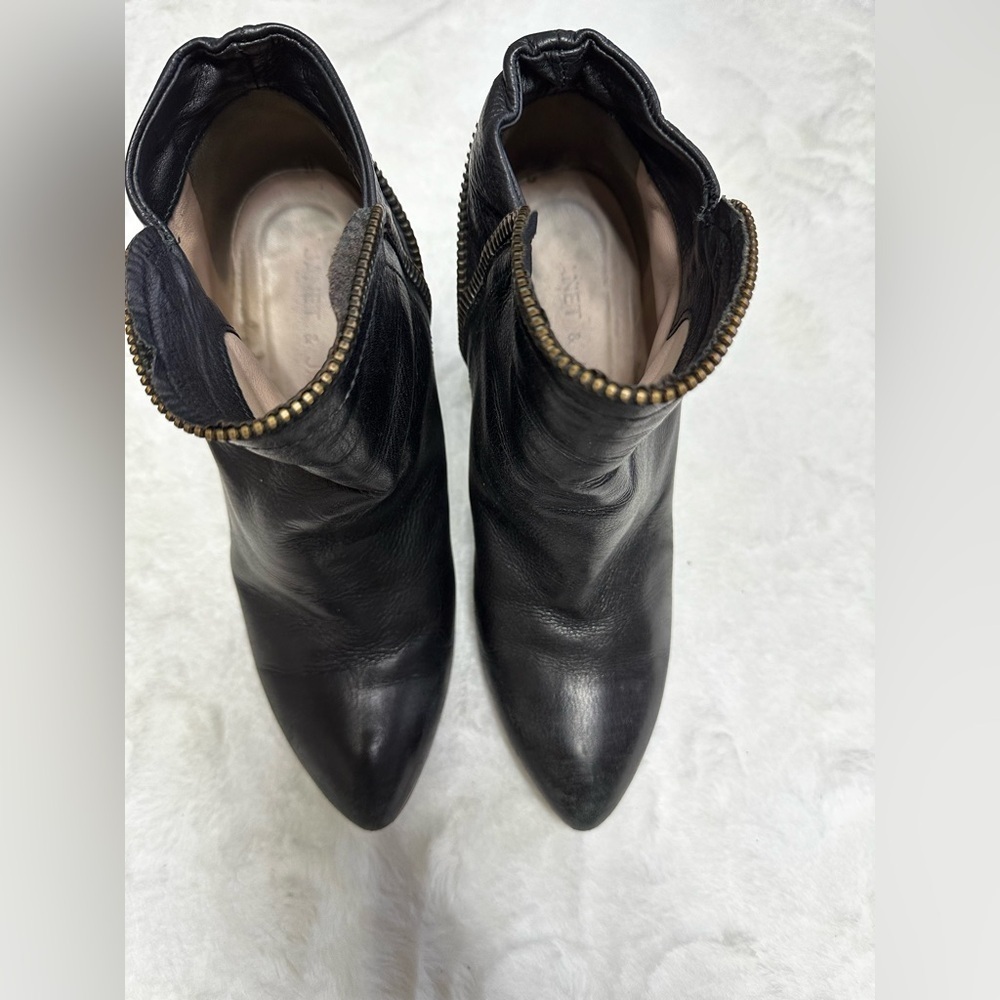 Black Leather Ankle Boots - Picture 2 of 14